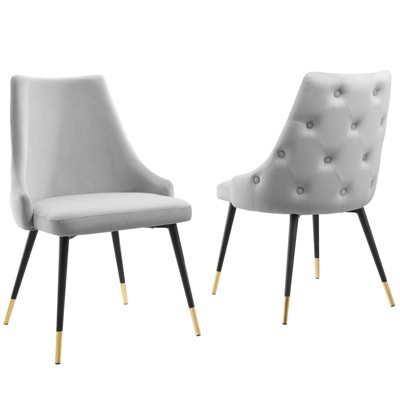 Modway Adorn Dining Side Chair Performance Velvet Set of 2