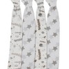 Bacati - Football Brown/Gray Muslin Swaddling Blankets set of 4 - 3 of 4