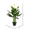 Vickerman 37" Artificial Potted Green Peace Lily Real Touch Plant. - 3 of 4