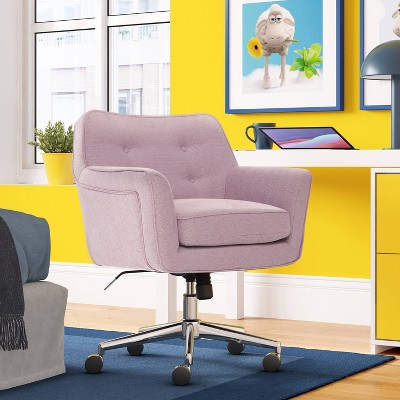 Lilac Memory Foam Swivel Home Office Chair
