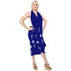 LA LEELA Women's Summer Bikini Wraps Beach Wrap Swimwear Sarong Cover up Skirt Swimsuit Pareo Coverups for Women One Size Blue, Solid - 4 of 4