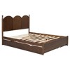 TIRAMISUBEST Queen Size Platform Bed With with 2 Big Drawers and Twin XL Size Trundle, Wooden Bed Frame with Headboard and Slats Support - 4 of 4