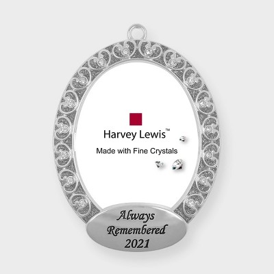 Harvey Lewis 2021 Always Remembered Frame Ornament with Fine Crystals