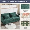 MOONMISS Mid Century Modern chenille Fabric Upholstered Loveseat sofa, for Living Room,Brown wood feet sofa for Bedroom,Reading - 2 of 4