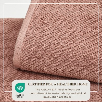 Desert Rose Cotton Textured Bath Towels Set of 4
