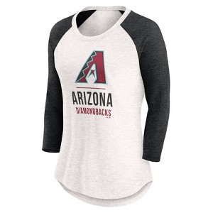 MLB Arizona Diamondbacks Women's White 3/4 Sleeve Fashion T-Shirt - 1 of 3