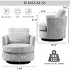 GDFStudio Roxanne Swivel Chenille Upholstered Wood and Steel Accent Chair - 4 of 4