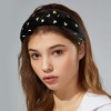 Unique Bargains Women's Velvet Heart Shape Stud Knot Headband 1.18 inch Wide - 2 of 4