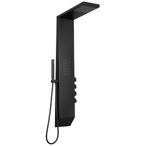 BWE 1 head rain shower tower shower panel system with rain waterfall shower head shower rod - 1 of 4