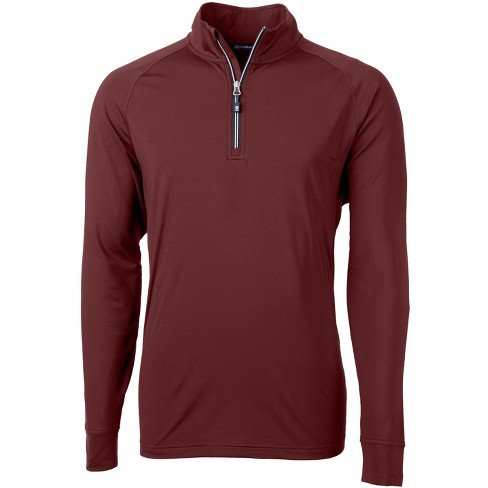 Cutter & Buck Adapt Eco Knit Stretch Recycled Mens Quarter Zip Pullover -  Bordeaux - Xl : Target