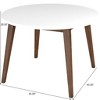 Sapphtopaz Round Dining Table Modern Minimalist Oval Solid Wood Dining Table for Dining Room, Kitchen, Small Spaces - 4 of 4