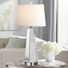 ROTTOGOON Set of 2 Mirrored Glass Bedside Table Lamps for Bedrooms with 2 USB Ports Chrome Modern Silver Living Room Lamps for End Tables - 4 of 4