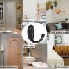 Unique Bargains Coat Cloth Bag Zinc Alloy Wall Hooks Black 8 Pcs - 4 of 4
