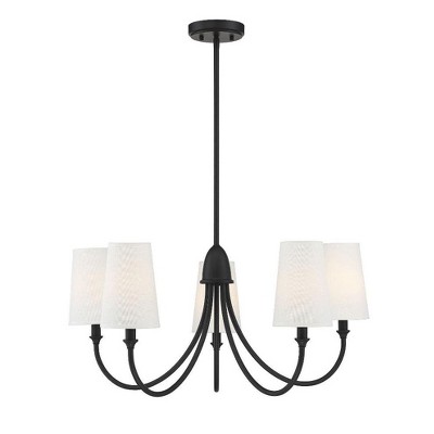Savoy House Cameron 5 - Light Chandelier in  Matte Black