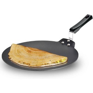 Hawkins 11" Futura Nonstick Flat Dosa Tava Griddle: Anodized Aluminum, Gas Compatible, Hand Wash, 1-Year Warranty - 1 of 4