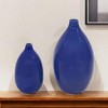 HomeRoots Set of Two Cobalt Ceramic Round Table Vases - 2 of 4