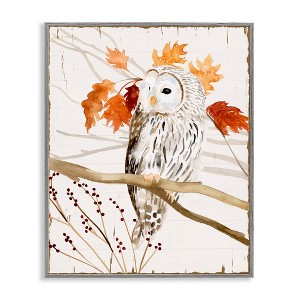 Stupell Industries Owl In Autumnal Forest Framed Giclee Art - 1 of 4