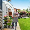 EAGLE PEAK 6.6 x 3.3 x 6.9 ft Outdoor Lean to Walk-in Greenhouse with Shelf, Gardening Wall Green House with Roll-up Zipper Entry Doors, White - 2 of 4