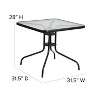 Emma and Oliver 31.5" Square Tempered Glass Metal Table - image 4 of 4