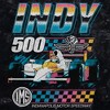 Juniors Womens Indy 500 Chrome Retro Race Car T Shirt - 2 of 4