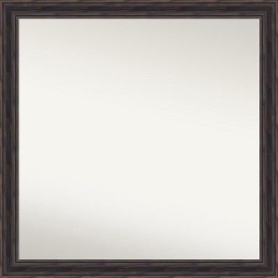 Amanti Art Rustic Pine Narrow Non-Beveled Wood Bathroom Wall Mirror Wall Mirror