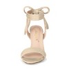 Allegra K Women's Back to College Faux Suede Open Toe Ankle Tie Back Chunky Heel Sandals - 2 of 4
