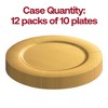 Smarty Had A Party 13" Gold Round Disposable Paper Charger Plates (120 Plates) - 4 of 4