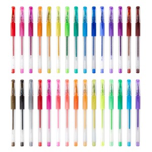 KINGART Gel Pens, Soft Grip, 30 Glitter Colors - 1 of 4