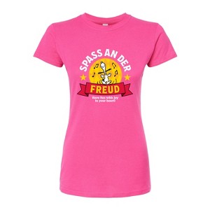 Women's - Peanuts - Snoopy Spass An Der Freud Fitted Graphic T-Shirt - 1 of 4