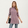 Anna-Kaci Women’s Ribbed Turtleneck Pullover Top with Soft Textured Striped Knit Long Sleeves and Relaxed Tunic-Length Silhouette - 2 of 4