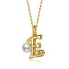 Personalized 14K Gold Plated Initial Pearl Pendant Necklace for all ages: A Charming gold Elegant Keepsake Gift - 3 of 3