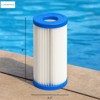 Nispira Pool Filter Replacement for Bestway Flowclear Type III Cartridge Pool Filter Pump 58012E 1000-1500 Gal. | Pack of 8 - 3 of 4