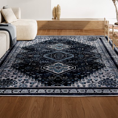 Dalyan Geometric Medallions Washable Area Rug - JONATHAN Y