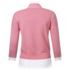 Women's 3/4 Sleeve Open Front Cropped Cardigan Sweater Lightweight Knit Short Shrugs Dusty Pink M - 4 of 4