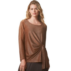 Jessica London Shimmery Side-Gathered Tunic - 1 of 4