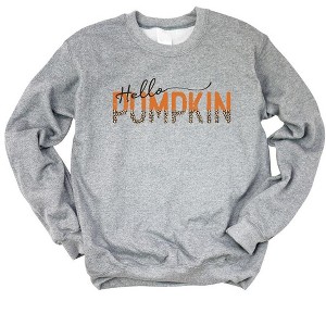 Simply Sage Market Women's Graphic Sweatshirt Leopard Hello Pumpkin - 1 of 2