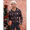 WhizMax Men's Christmas Hawaiian Shirts Button Down Ugly X-Mas Christmas Vacation Long Sleeve Shirts - 2 of 4