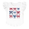 The Juniper Shop Coquette Bow Chart Stars And Stripes Flutter Sleeve Tee - 2 of 4