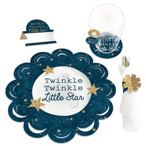 Big Dot of Happiness Twinkle Twinkle Little Star - Baby Shower or Birthday Party Paper Charger & Table Decorations Chargerific Kit for 8 - 1 of 4