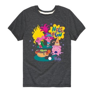 Boys' - Trolls - Hole In Fun Viva and Poppy Short Sleeve Graphic T-Shirt - 1 of 4