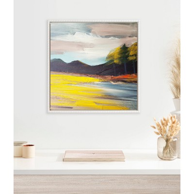 White Beaded Framed Canvas for DIY Art, 22"x22"