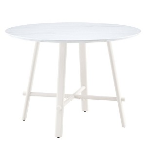 NicBex 42 Inch Round Dining Table with Patterned Tabletop and Metal Legs for Living Dining Room,Conference Room - 1 of 4