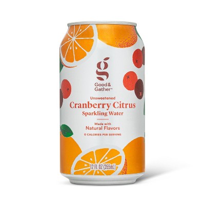 Cranberry Citrus Sparkling Water - 8pk/12 fl oz Cans - Good & Gather&#8482;