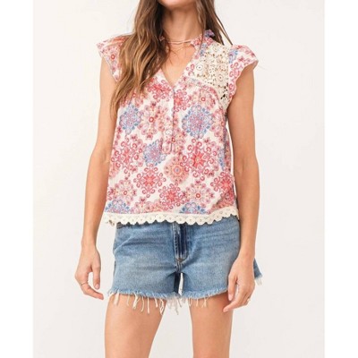 Women's Viola Floral Medallion Top - Another Love