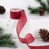 Northlight Red Woven Square Plaid Wired Craft Christmas Ribbon 2.5" x 10 Yards - image 2 of 4