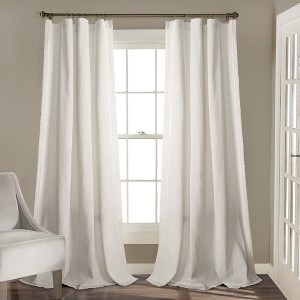 Home Boutique Rosalie Window Curtain Panels White Set 54X84 - 1 of 1