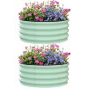 Oval/Round Raised Garden Bed – Large Wave-Shaped Outdoor Planter Box, Galvanized Steel, Open-Ended Base, Spacious Elevated Planter for Gardening - 3 of 4