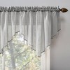 51"x24" No. 918 Sheer Erica Crushed Voile Ascot Beaded Rod Pocket Curtain Valance - 2 of 4