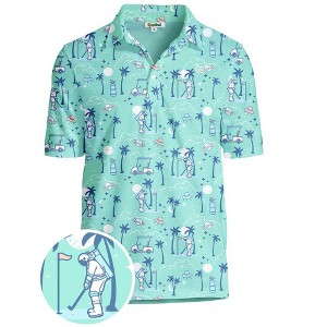 Tipsy Elves Golf Shirts for Men - Performance Athletic Fit Men's Golf Polo Shirts w/ Moisture Wicking Stretch Fabric - 1 of 4