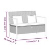 vidaXL 2-Seater Patio Bench with Cushion, Brown Poly Rattan - image 4 of 4